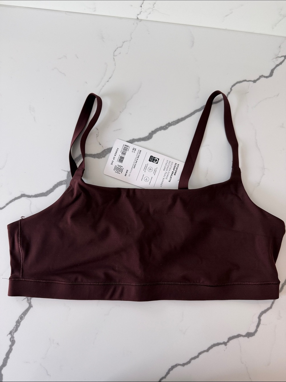 Athleta Deep Burgundy Sports Bra - Medium D-DD